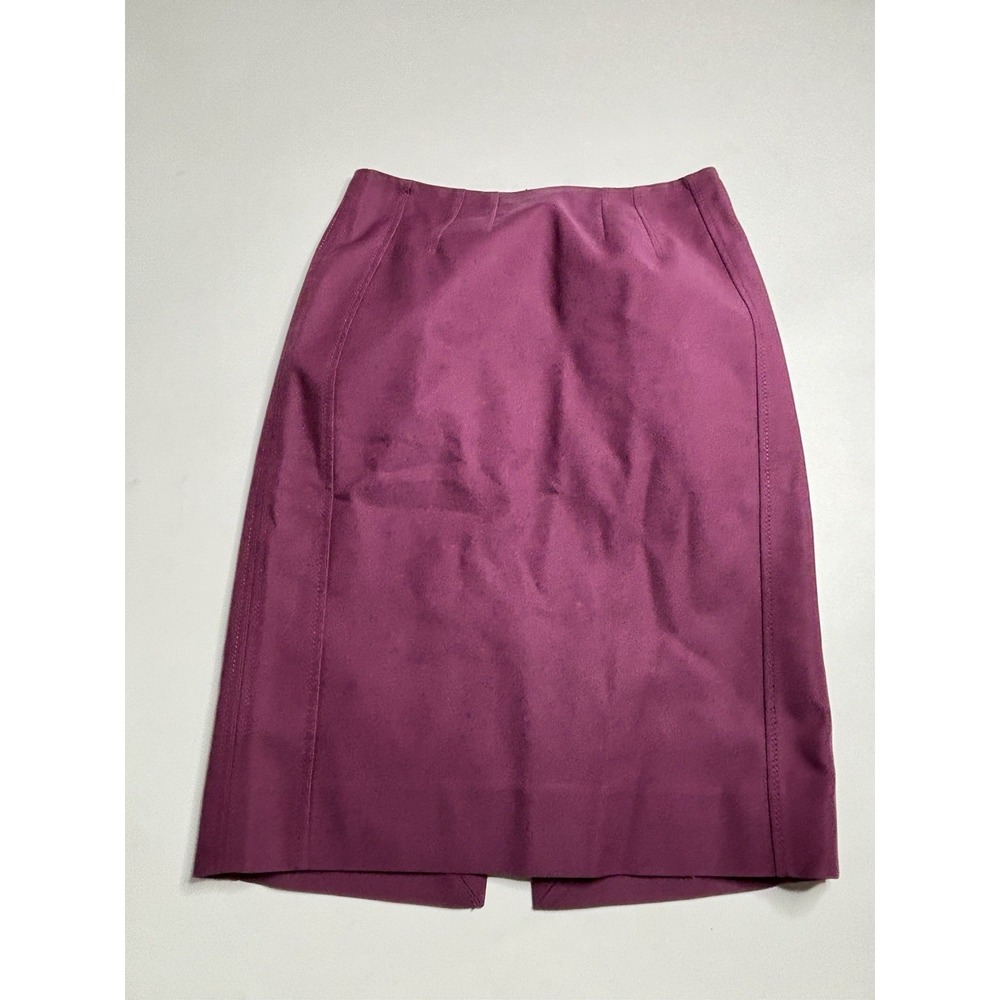 WHITE HOUSE BLACK MARKET PURPLE PENCIL SKIRT WOMENS 0 CAREER 90s MINIMALISM